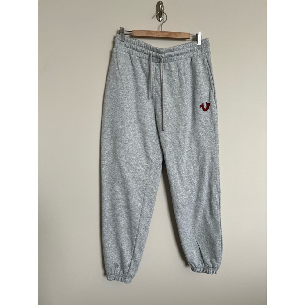 True Religion Joggers Medium Grey Boyfriend Fit Sweatpants NWT - Picture 4 of 13